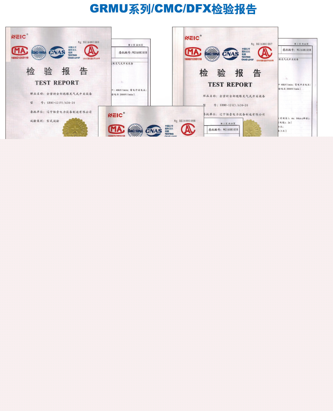 开关柜检验报告